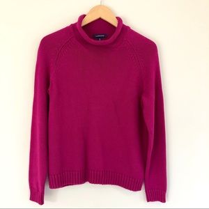 Closet closing, make offer! Lands’ End Magenta Roll-Neck Sweater S